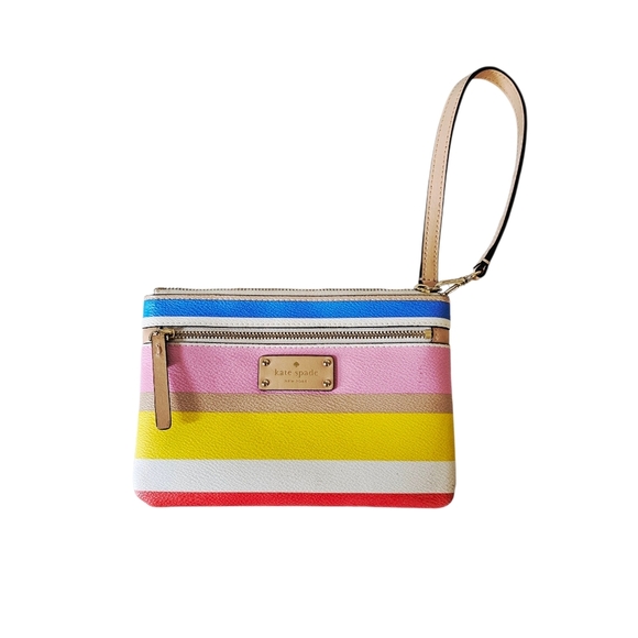 Kate Spade Colorful Striped Wristlet - Picture 1 of 8
